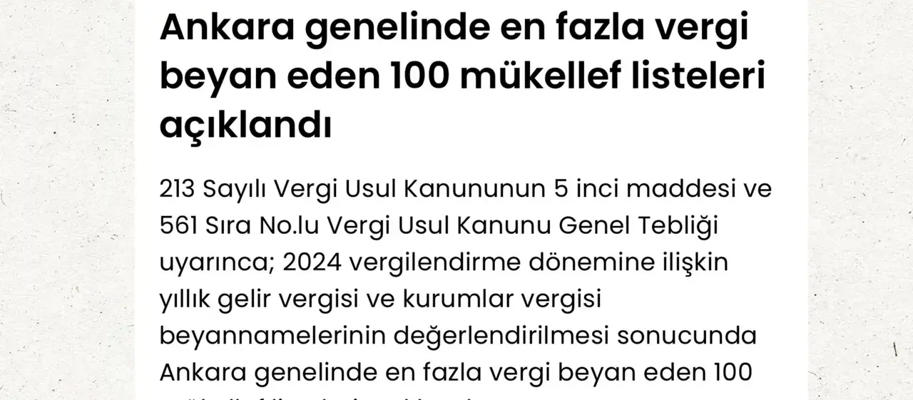 Erikel & Partners Ortaklarımızdan Av. Sibel ÖZTÜRK, Üçüncü Defa “Ankara İli Vergi Rekortmenleri” Listesinde Yer Almıştır. 